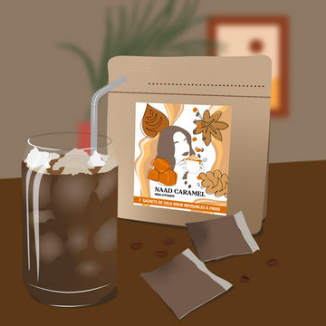7 sachets de café cold brew - Naad Caramel
