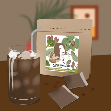 Paquet de 7 sachets de café cold brew - Naad Pistache