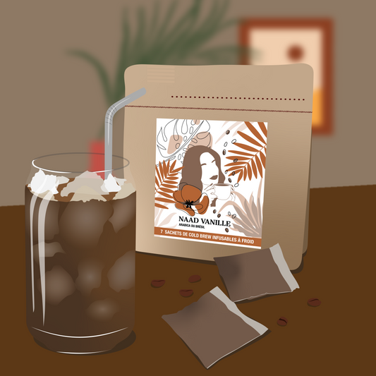 Paquet de 7 sachets de café cold brew - Naad Vanille