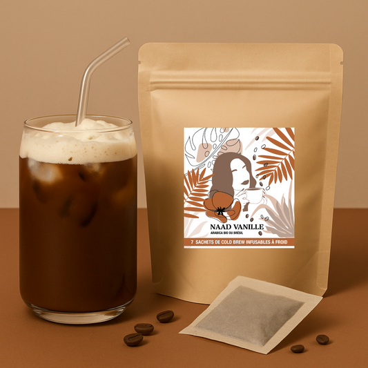 Paquet de 7 sachets de café cold brew - Naad Vanille