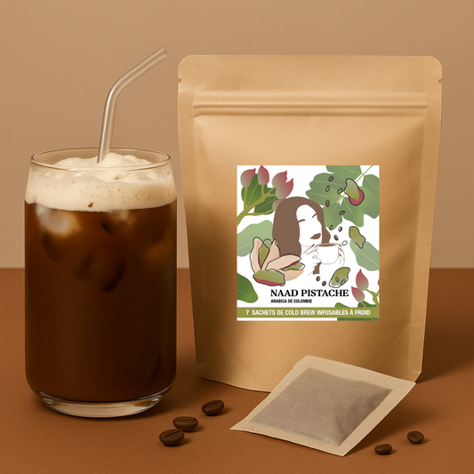Paquet de 7 sachets de café cold brew - Naad Pistache