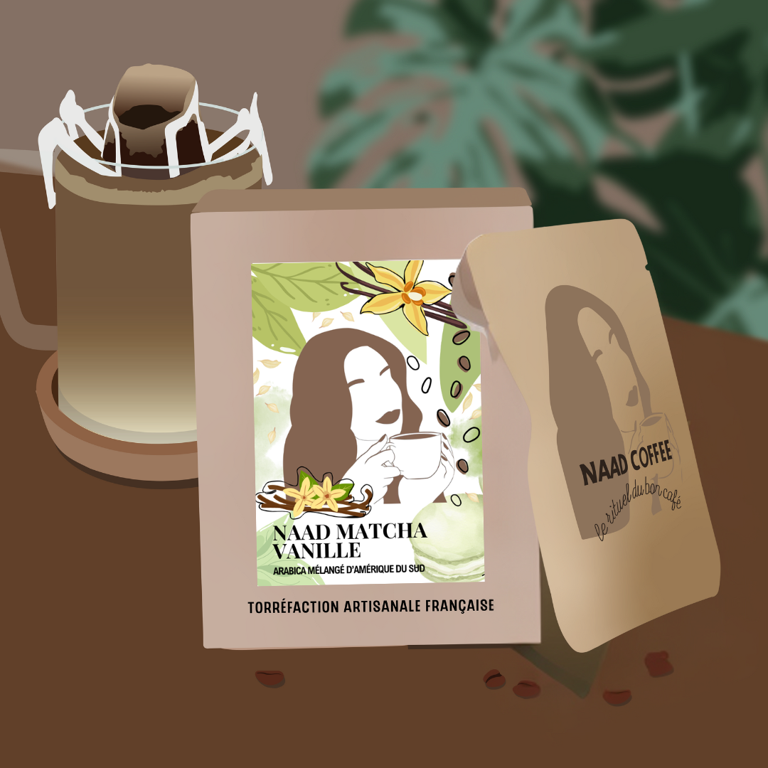 Boîte de 10 monodose - Café aromatisé goût Matcha Vanille