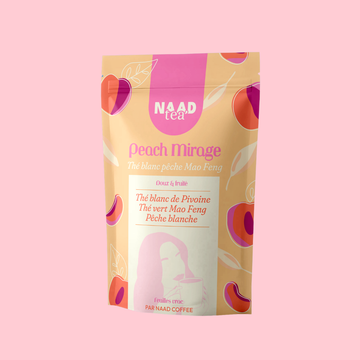 Thé Peach Mirage - Thé blanc pivoine, thé vert Mao Feng, Pêche
