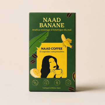 Boîte de 12 capsules de café aromatisé - goût Banane