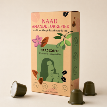 Boîte de 12 capsules de café aromatisé - goût Amande Torréfiée
