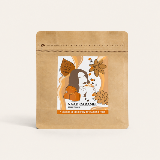 7 sachets de café cold brew - Naad Caramel