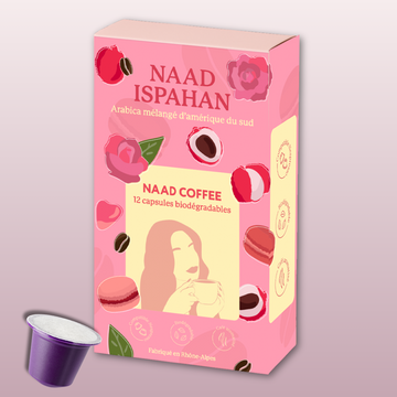 Boîtes 12 capsules de café aromatisé - Goût Ispahan