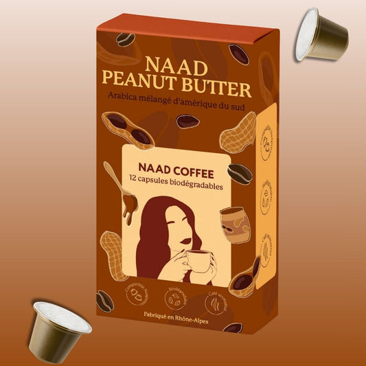 Boîtes 12 capsules de café aromatisé - Goût Peanut Butter