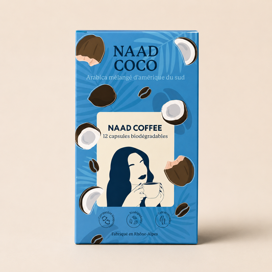 Boîte de 12 capsules de café aromatisé - goût Coco