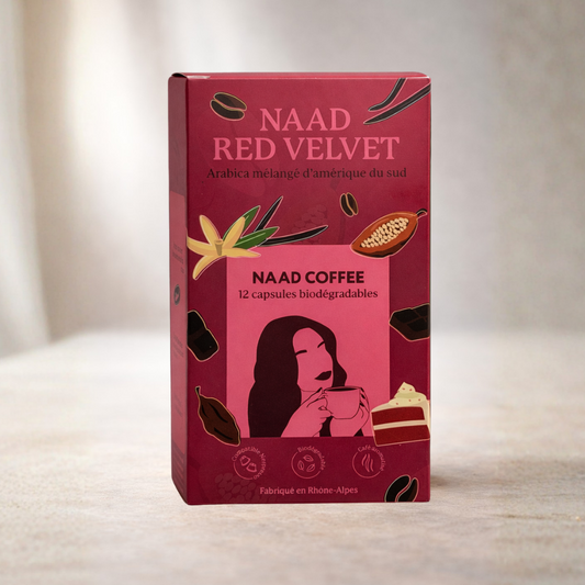 Boîtes 12 capsules de café aromatisé - Goût Red Velvet