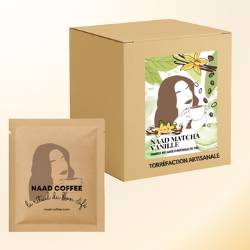 Boîte de 10 monodose - Café aromatisé goût Matcha Vanille